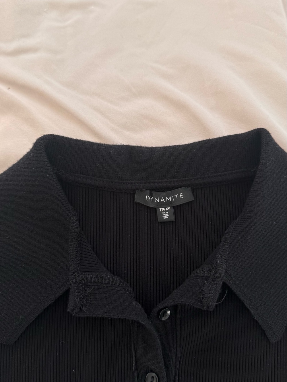 Dynamite Ribbed Polo Bodysuit - Picture 2 of 3